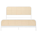 Lanewood Open Cane Webbing Metal Eastern King Bed White