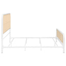 Lanewood Open Cane Webbing Metal Eastern King Bed White