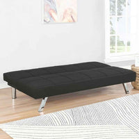 Joel Upholstered Tufted Convertible Sofa Bed Black - Home & Sleep Outlet