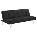 Joel Upholstered Tufted Convertible Sofa Bed Black - Home & Sleep Outlet