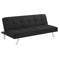 Joel Upholstered Tufted Convertible Sofa Bed Black - Home & Sleep Outlet