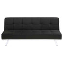 Joel Upholstered Tufted Convertible Sofa Bed Black - Home & Sleep Outlet