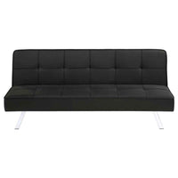 Joel Upholstered Tufted Convertible Sofa Bed Black - Home & Sleep Outlet