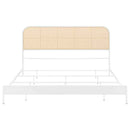 Amherst Radio Weave Rattan Metal Eastern King Bed White - Home & Sleep Outlet