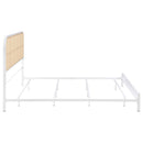 Amherst Radio Weave Rattan Metal Eastern King Bed White - Home & Sleep Outlet