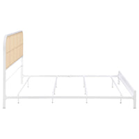 Amherst Radio Weave Rattan Metal Eastern King Bed White - Home & Sleep Outlet