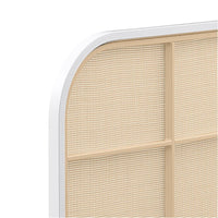 Amherst Radio Weave Rattan Metal Eastern King Bed White - Home & Sleep Outlet
