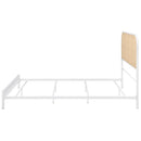 Amherst Radio Weave Rattan Metal Queen Bed White - Home & Sleep Outlet