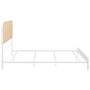 Amherst Radio Weave Rattan Metal Queen Bed White - Home & Sleep Outlet