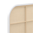 Amherst Radio Weave Rattan Metal Queen Bed White - Home & Sleep Outlet
