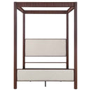 Zimmerlee 89-inch Metal Eastern King Canopy Bed Rust Brown - Home & Sleep Outlet