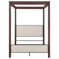 Zimmerlee 89-inch Metal Queen Canopy Bed Rust Brown - Home & Sleep Outlet