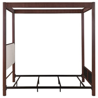 Zimmerlee 89-inch Metal Queen Canopy Bed Rust Brown - Home & Sleep Outlet