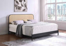 Amherst Radio Weave Rattan Metal Eastern King Bed Black - Home & Sleep Outlet