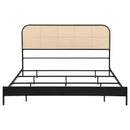Amherst Radio Weave Rattan Metal Eastern King Bed Black - Home & Sleep Outlet