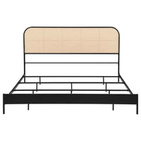 Amherst Radio Weave Rattan Metal Eastern King Bed Black - Home & Sleep Outlet