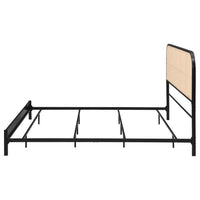Amherst Radio Weave Rattan Metal Eastern King Bed Black - Home & Sleep Outlet