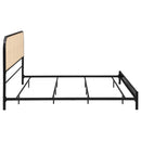 Amherst Radio Weave Rattan Metal Eastern King Bed Black - Home & Sleep Outlet