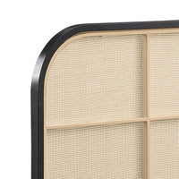 Amherst Radio Weave Rattan Metal Eastern King Bed Black - Home & Sleep Outlet