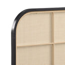 Amherst Radio Weave Rattan Metal Queen Bed Black - Home & Sleep Outlet