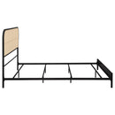 Amherst Radio Weave Rattan Metal Queen Bed Black - Home & Sleep Outlet