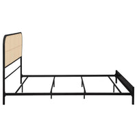 Amherst Radio Weave Rattan Metal Queen Bed Black - Home & Sleep Outlet