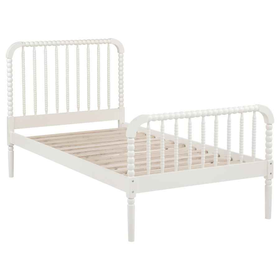 Jones Wood Twin Open Frame Bed White - Home & Sleep Outlet