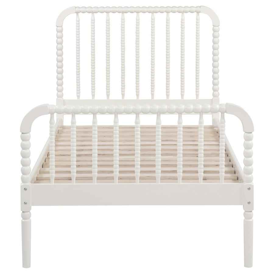 Jones Wood Twin Open Frame Bed White - Home & Sleep Outlet