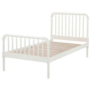 Jones Wood Twin Open Frame Bed White - Home & Sleep Outlet