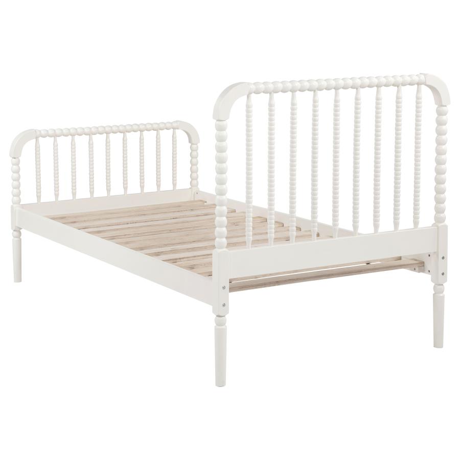 Jones Wood Twin Open Frame Bed White - Home & Sleep Outlet