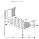Jones Wood Twin Open Frame Bed White - Home & Sleep Outlet