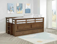 Carlsbad Wood Twin Captains Bed With Trundle Medium Brown - Home & Sleep Outlet