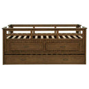 Carlsbad Wood Twin Captains Bed With Trundle Medium Brown - Home & Sleep Outlet