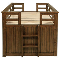 Carlsbad Wood Twin Captains Bed With Trundle Medium Brown - Home & Sleep Outlet
