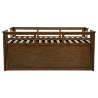 Carlsbad Wood Twin Captains Bed With Trundle Medium Brown - Home & Sleep Outlet