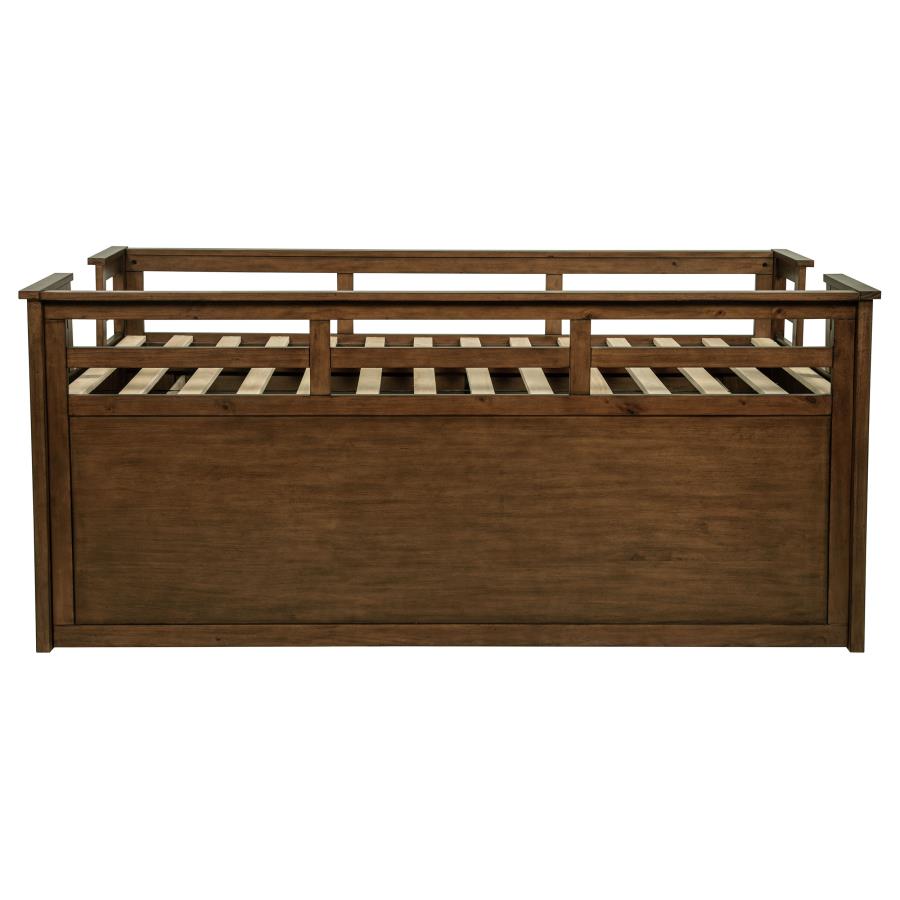 Carlsbad Wood Twin Captains Bed With Trundle Medium Brown - Home & Sleep Outlet