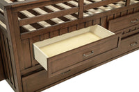 Carlsbad Wood Twin Captains Bed With Trundle Medium Brown - Home & Sleep Outlet