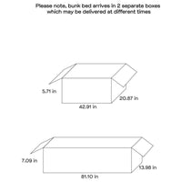 Ryder Wood Twin Over Twin Bunk Bed with Mattress Weathered Taupe - Home & Sleep Outlet