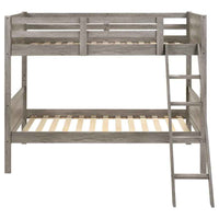 Ryder Wood Twin Over Twin Bunk Bed Weathered Taupe - Home & Sleep Outlet