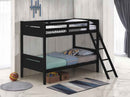 Littleton Wood Twin Over Twin Bunk Bed Black - Home & Sleep Outlet