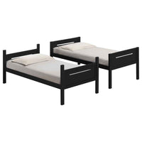 Littleton Wood Twin Over Twin Bunk Bed Black - Home & Sleep Outlet