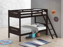 Littleton Wood Twin Over Twin Bunk Bed Espresso - Home & Sleep Outlet