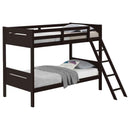 Littleton Wood Twin Over Twin Bunk Bed Espresso - Home & Sleep Outlet