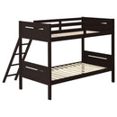 Littleton Wood Twin Over Twin Bunk Bed Espresso - Home & Sleep Outlet
