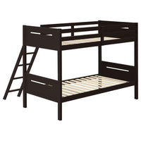 Littleton Wood Twin Over Twin Bunk Bed Espresso - Home & Sleep Outlet
