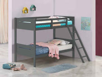 Littleton Wood Twin Over Twin Bunk Bed Grey - Home & Sleep Outlet
