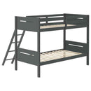 Littleton Wood Twin Over Twin Bunk Bed Grey - Home & Sleep Outlet