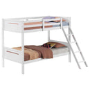Littleton Wood Twin Over Twin Bunk Bed White - Home & Sleep Outlet