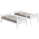 Littleton Wood Twin Over Twin Bunk Bed White - Home & Sleep Outlet