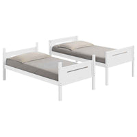 Littleton Wood Twin Over Twin Bunk Bed White - Home & Sleep Outlet